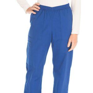 Scrubstar Women's Mechanical Stretch Pull-On Straight Leg Pant in Electric Blue